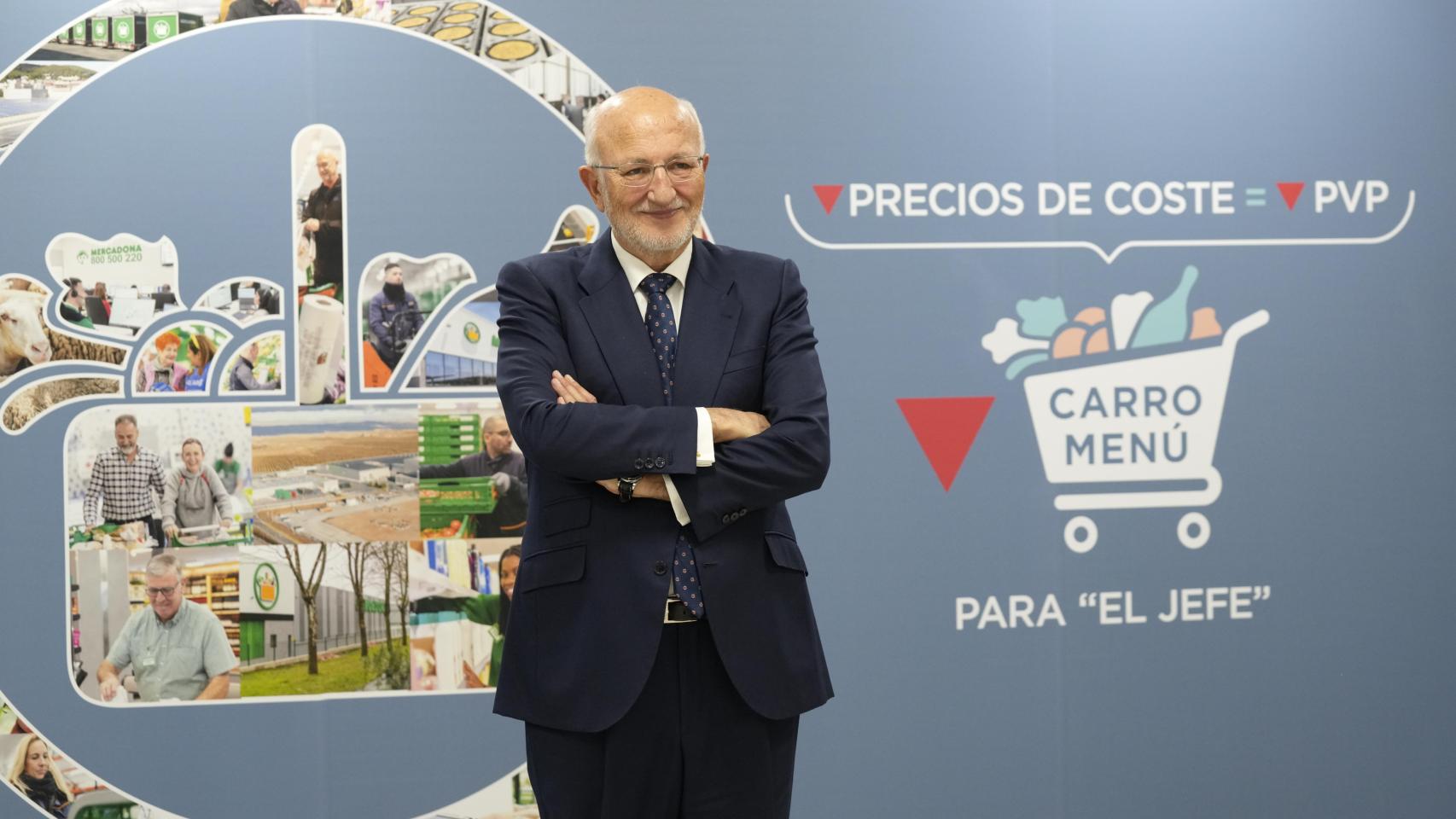 Juan Roig, presidente de Mercadona, durante la presentación de los resultados de 2022