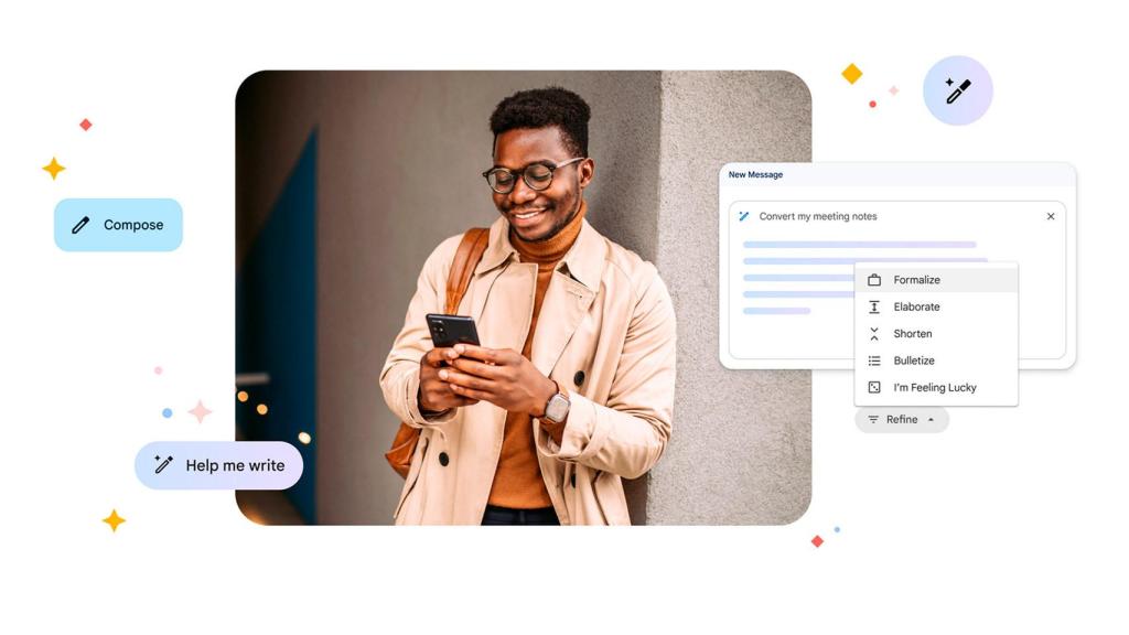 La IA tipo ChatGPT llega a Gmail y Documentos para generar correos y textos