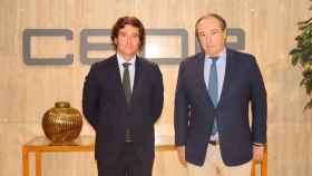 Diego Guardamino (i), director general de Grupo Hafesa, y Javier Calderón (d), director de Empresas y Organizaciones de CEOE.