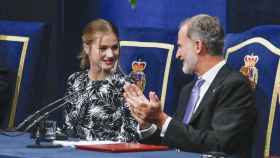 La Princesa de Asturias, Leonor, y el Rey Felipe VI presiden la 42ª edición de la entrega de los ‘Premios Princesa de Asturias 2022’.