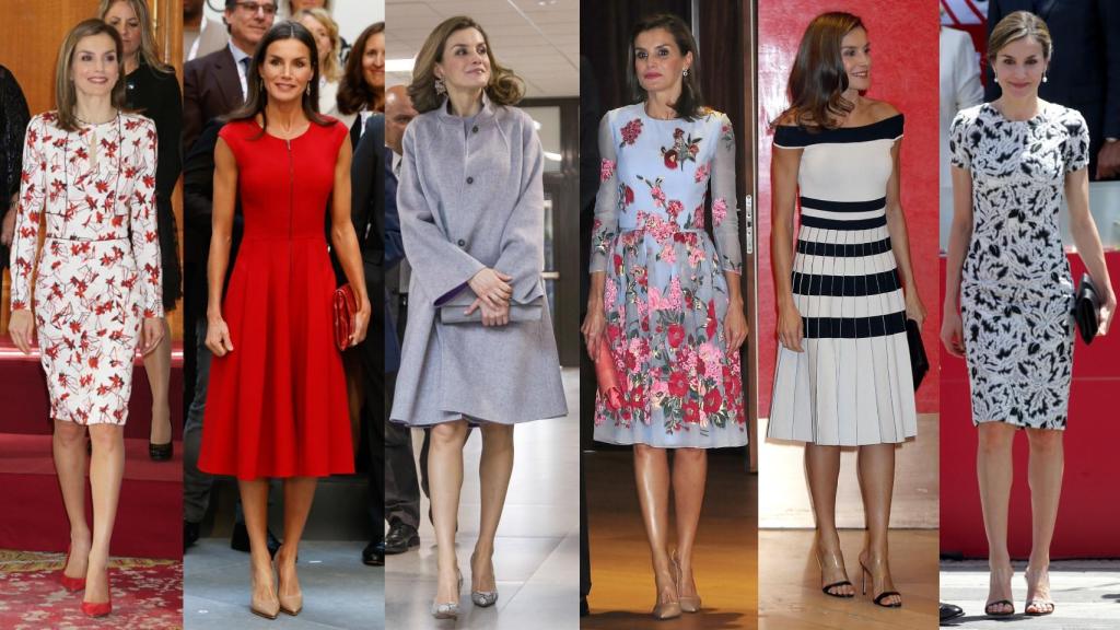 Distintos eventos en los que la firma Carolina Herrera ha vestido a la reina Letizia.