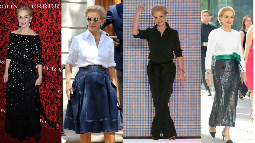 El estilo de vestir de Carolina Herrera es inconfundible e imitadísimo.