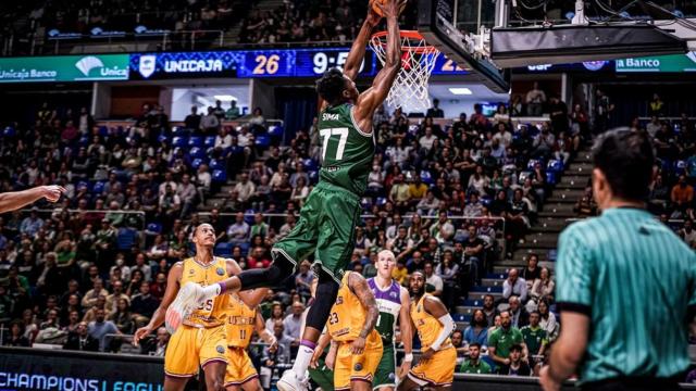 Yankuba Sima, jugador del Unicaja de Málaga, en el partido contra el Limoges