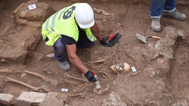 Restos humanos de la conquista de Málaga encontrados en el solar del Astoria.