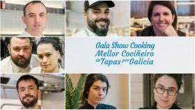 Los siete candidatos a ‘Mejor cocinero de tapas de Galicia’.