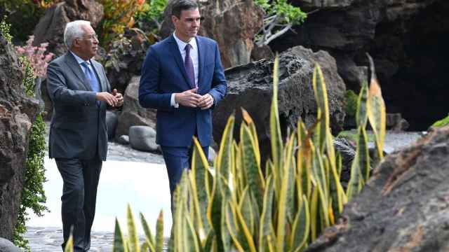 António Costa y Pedro Sánchez en la Cumbre Ibérica de Lanzarote.