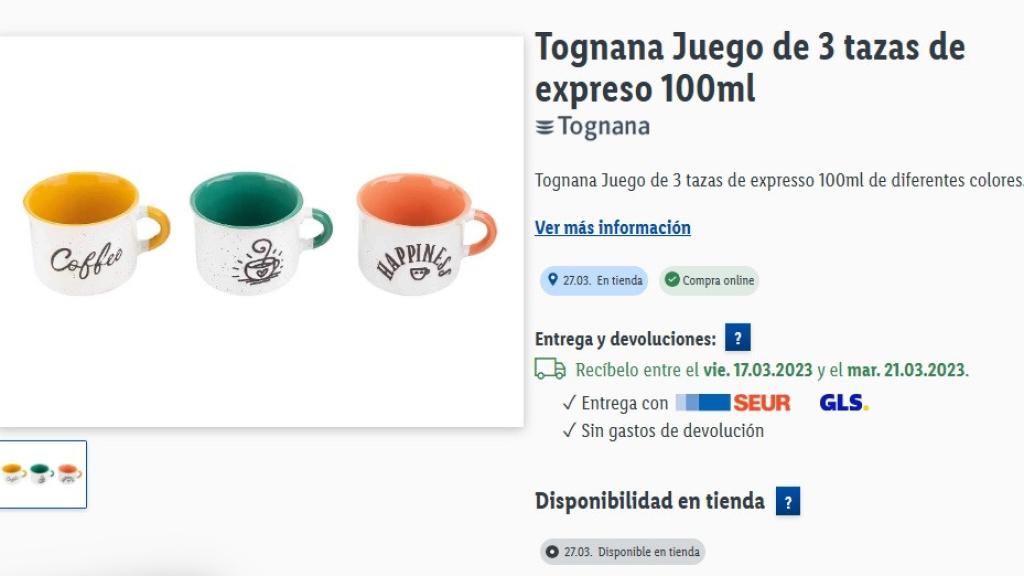 Juego de 3 tazas.