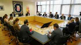 Imagen de la reunión de la Junta de Portavoces de este jueves.