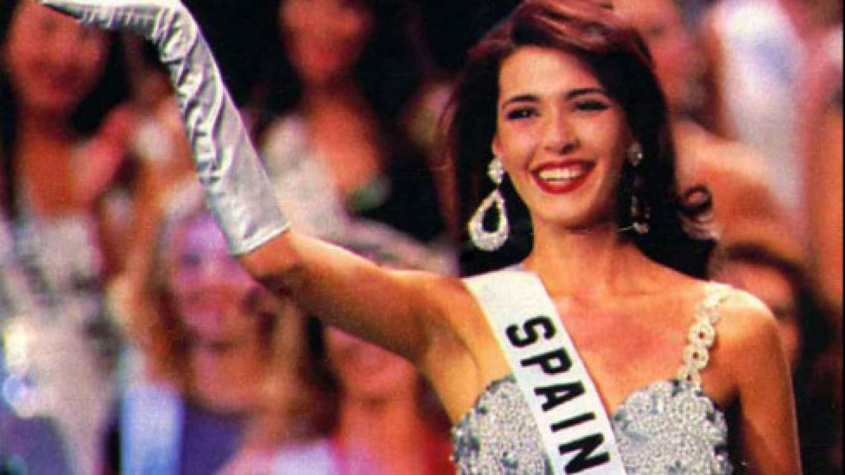 Eugenia Santana en la gala Miss España 1992.
