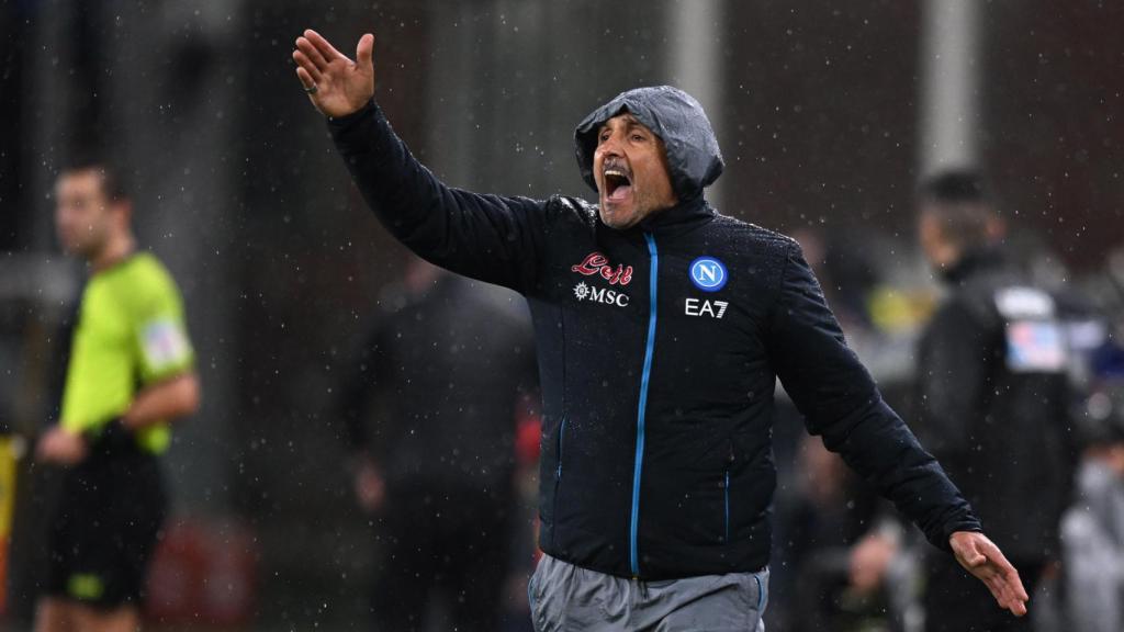 Luciano Spalletti durante un partido del Nápoles