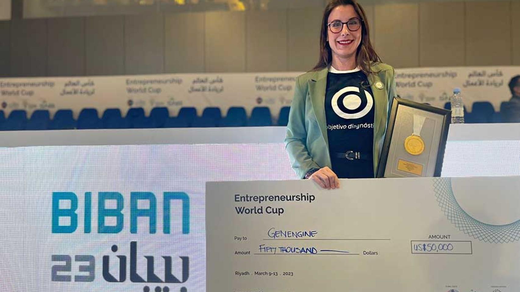 Representante de la startup malagueña Enengine, ganadora del Mundial de Emprendimiento.