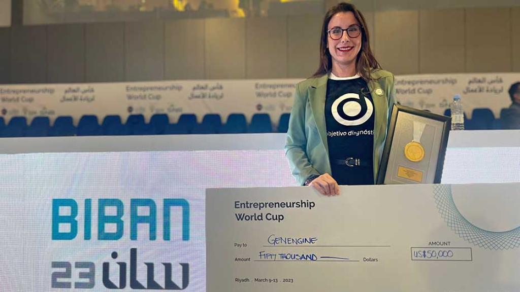 Representante de la startup malagueña Enengine, ganadora del Mundial de Emprendimiento.
