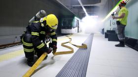 Así ha sido el simulacro de emergencia en la estación del Metro de Málaga en el Centro