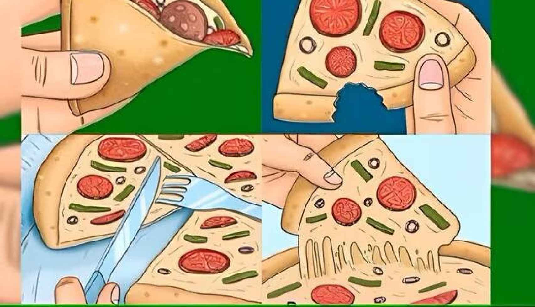 Según la forma en que comes la pizza revelará tu edad mental.