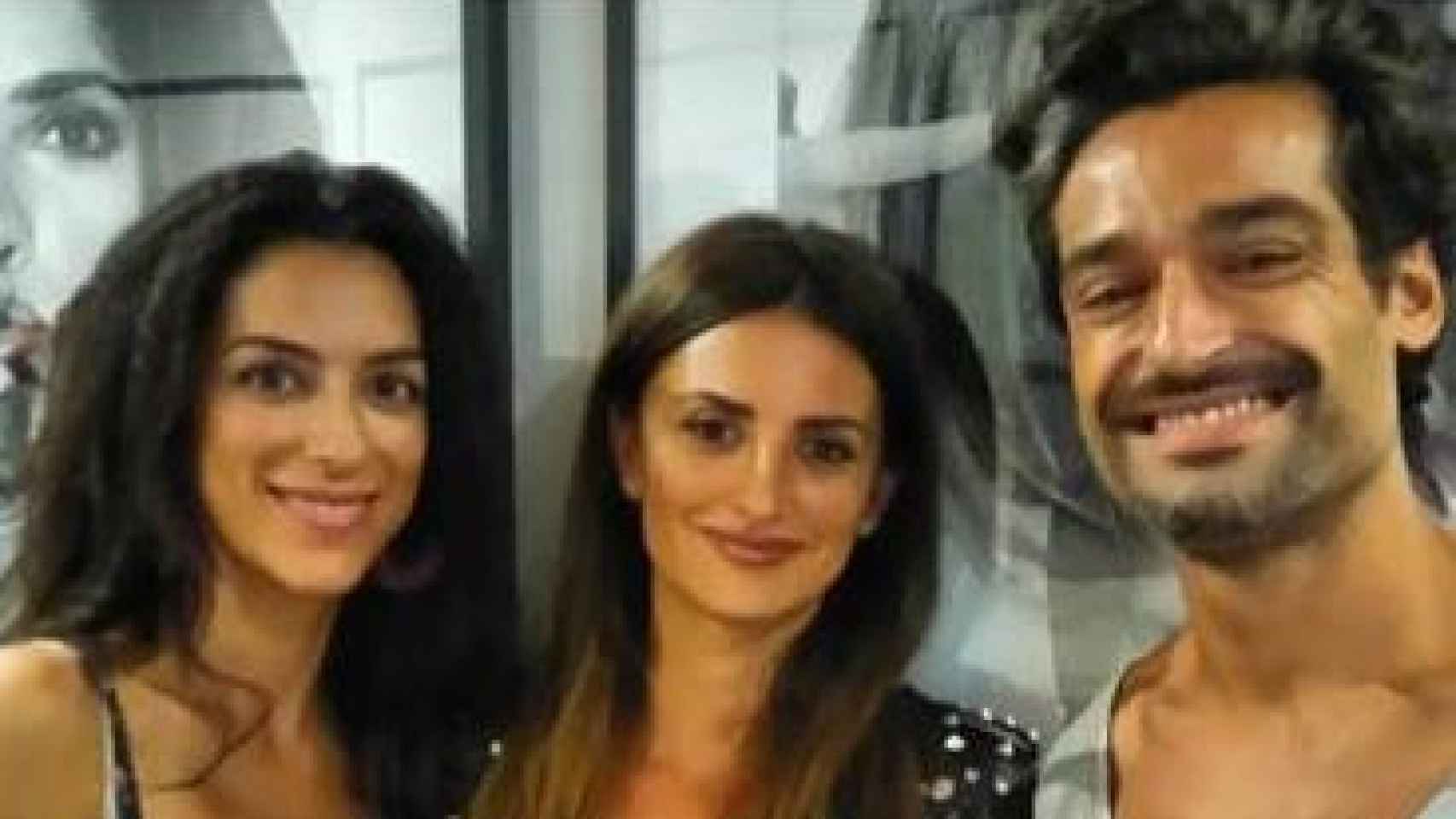 Keyla Velón, Penélope Cruz y Rafael Veiga.