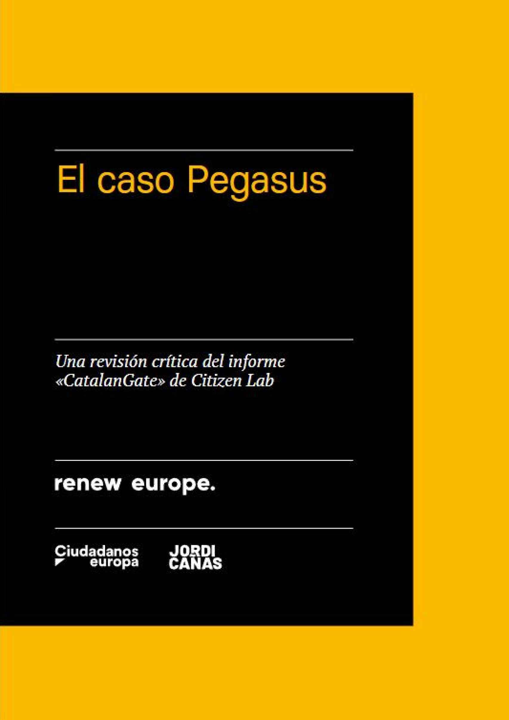 Portada del informe 'El caso Pegasus. Una revisión crítica del informe 'CatalanGate' de Citizen Lab'.