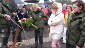 Homenaje en Lobios (Ourense) a tres pilotos fallecidos en incendios forestales.