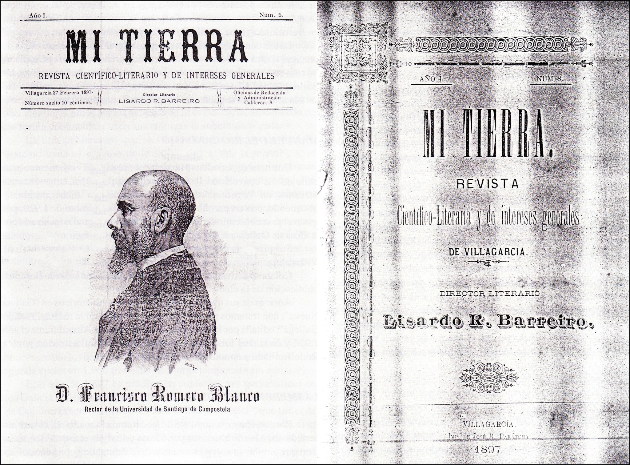 Mi Tierra, publicación de 1897 en Vilagarcía de Arousa. Foto: Vilagarcía Antiga