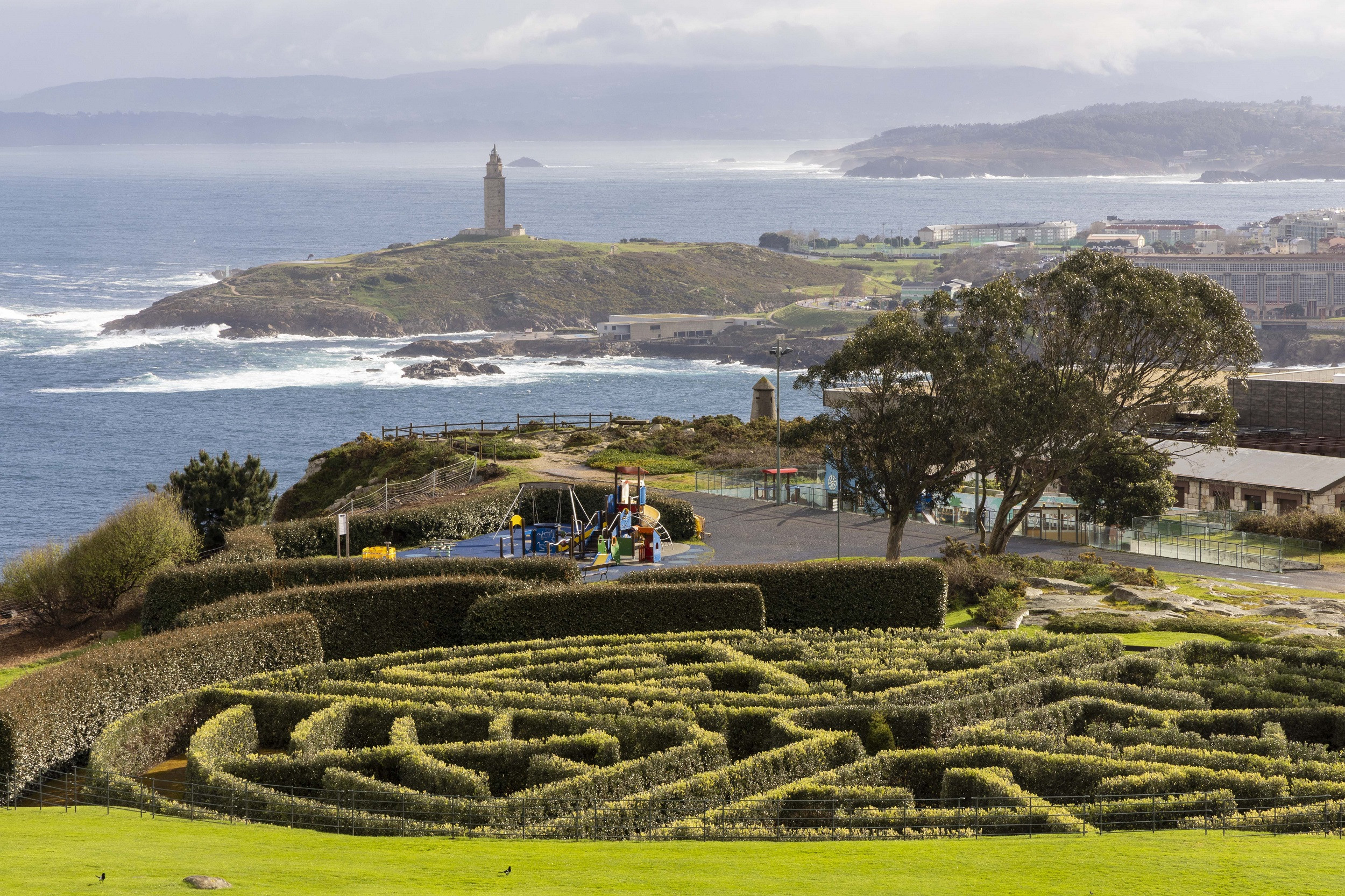 Vistas desde la zona del laberinto del Monte de San Pedro. Foto: Concello de A Coruña