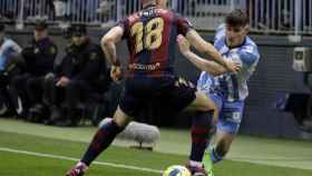Cristian, jugador del Málaga CF, durante el partido contra el Levante