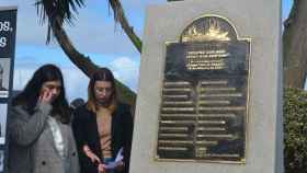 Homenaje en Bueu a las víctimas del naufragio del ‘Villa de Pitanxo’.