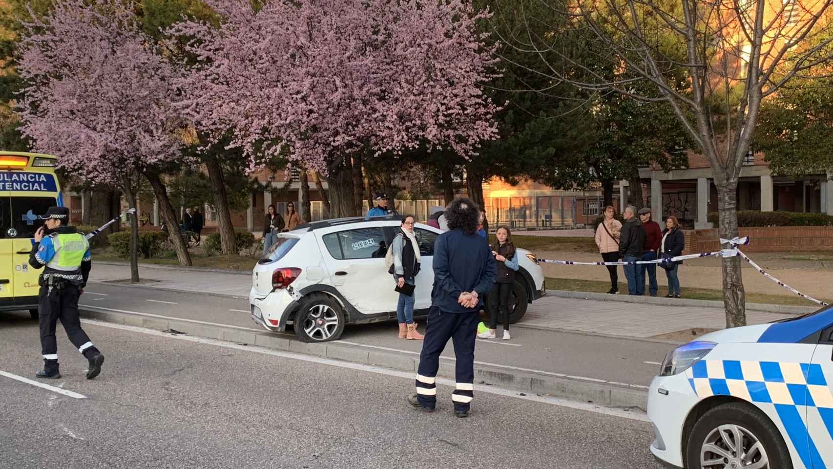Accidente en la Avenida de Salamanca de Valladolid