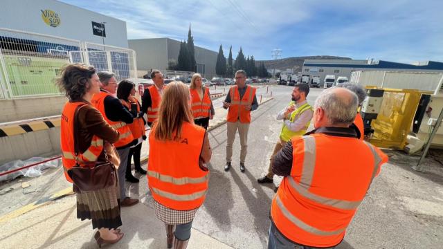 Un momento de la visita al Pla de la Vallonga de Alicante.