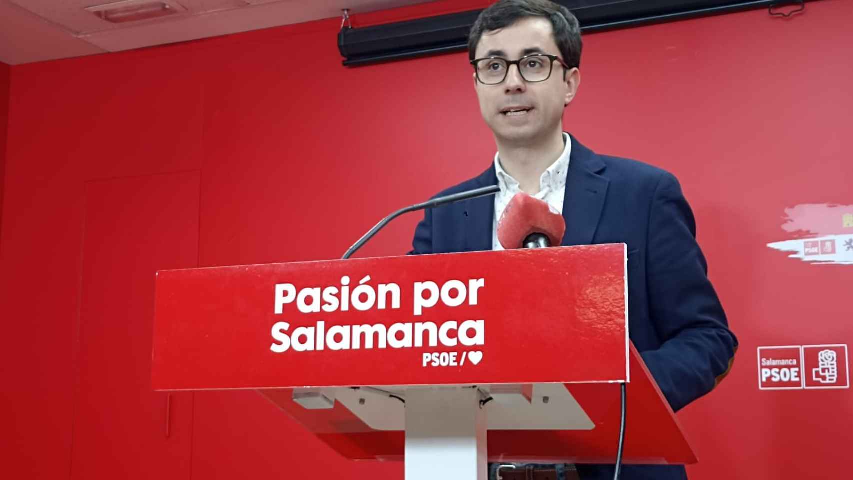 El candidato socialista a la Alcaldía de Salamanca, José Luis Mateos