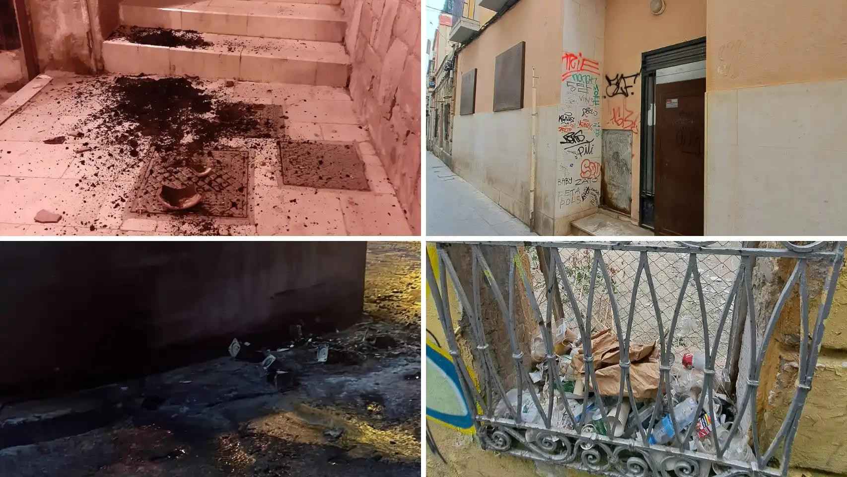 Estado de las calles de El Barrio en Alicante.
