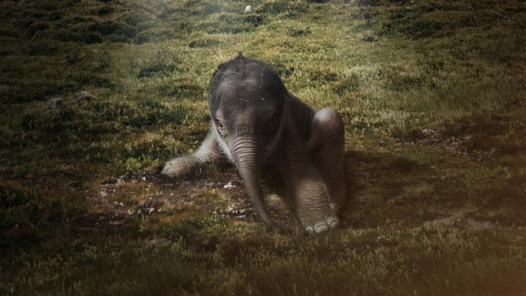 Render realizado por Colossal de la cría de un mamut revivido