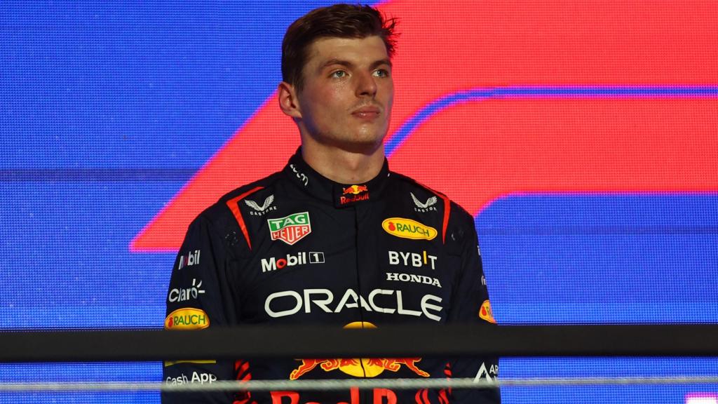 Max Verstappen, en el podio del Gran Premio de Arabia Saudí de la F1 2023