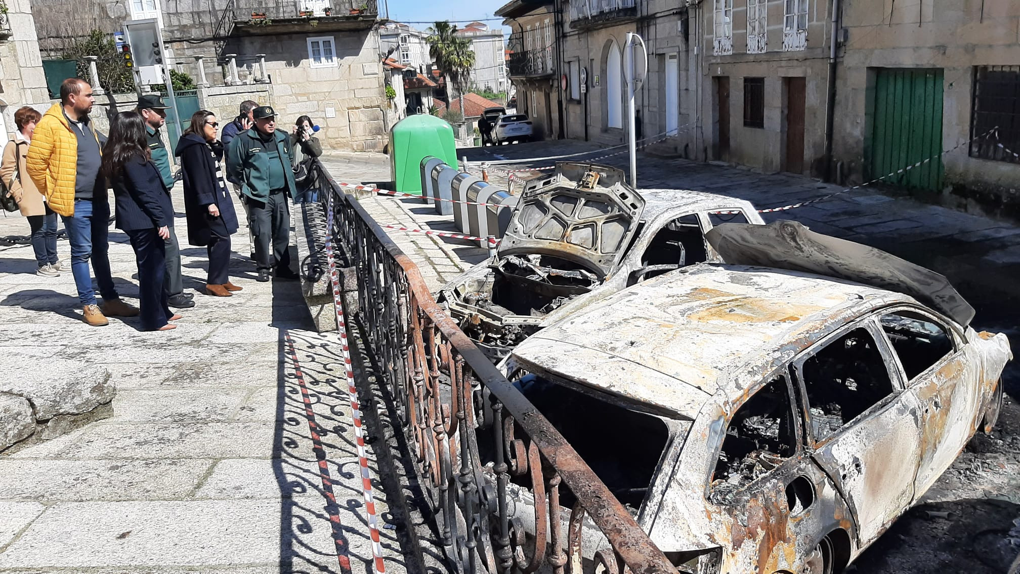 Visita de Maica Larriba a Tui tras los incendios. Foto: Subdelegación del Gobierno en Pontevedra.