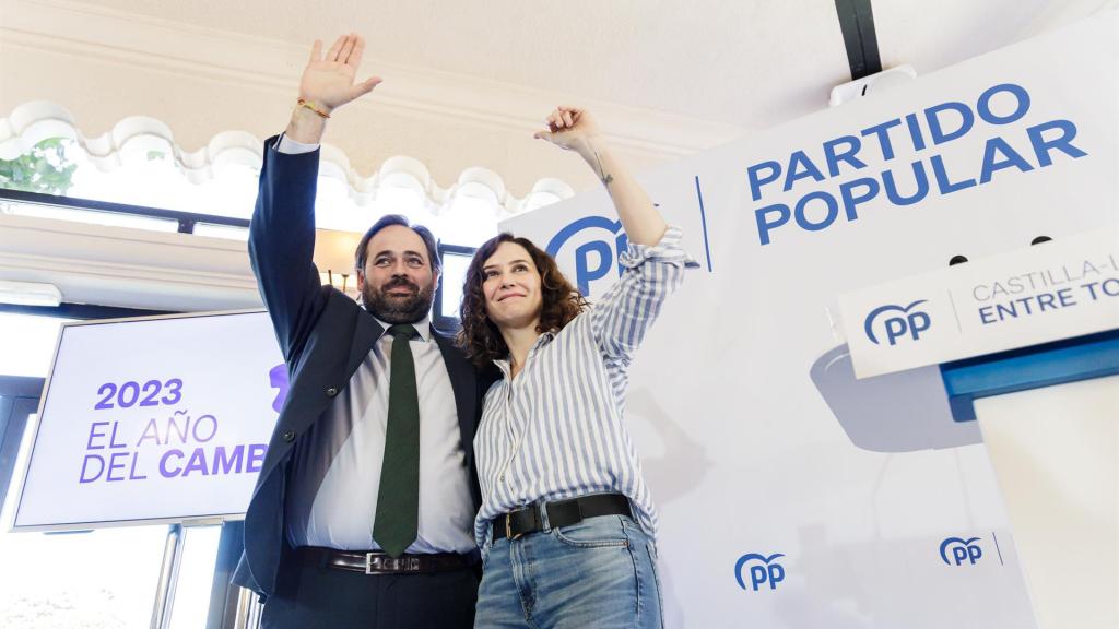 Paco Núñez e Isabel Díaz Ayuso en Illescas (Toledo). Foto: Europa Press.