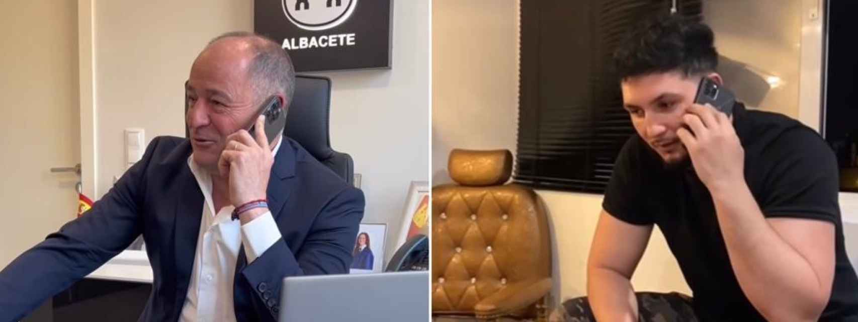 Se hace viral una graciosa conversación entre Omar Montes y el alcalde de Albacete