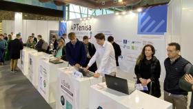 Espacio de APTENISA en Transfiere 2023, donde las startups pudieron mostrar sus proyectos.