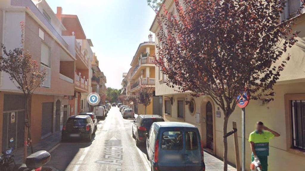 La Calle Azucena, donde se precipitó el menor.