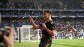 Gabri Veiga celebra el gol anotado ante el Espanyol.