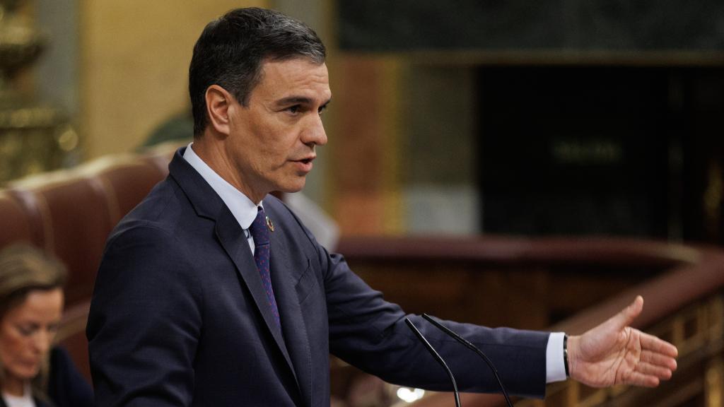 El presidente del Gobierno Pedro Sánchez este miércoles en el Congreso.