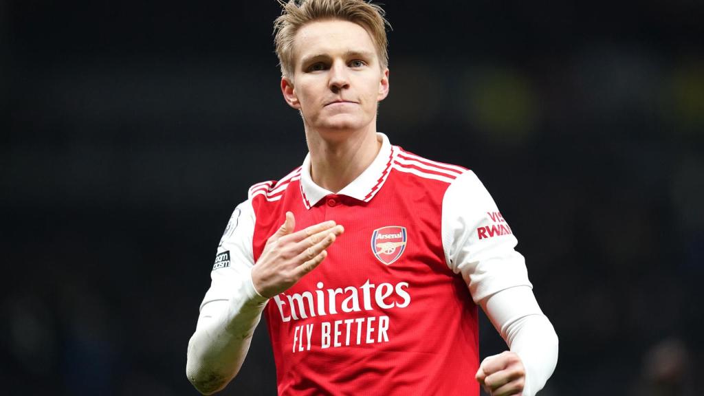 Martin Odegaard, en un partido del Arsenal de la temporada 2022/2023