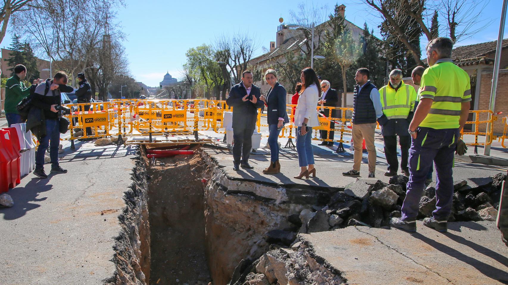 Visita a las obras de la avenida de Barber de Toledo.