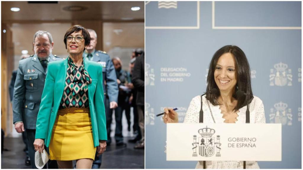 María Gámez (i) y Mercedes González (d), su sucesora al frente de la Guardia Civil.