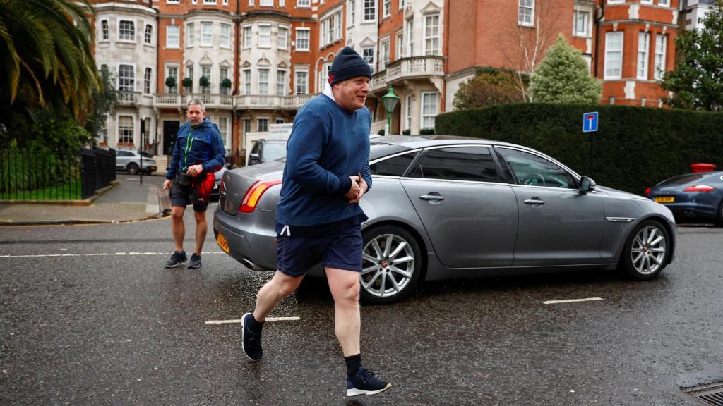 Boris Johnson en su carrera diaria el 21 de marzo de 2023.