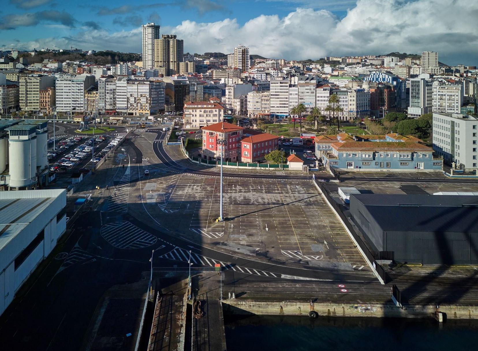 El espacio donde se celebraría el festival y los conciertos. Foto: Puerto de A Coruña