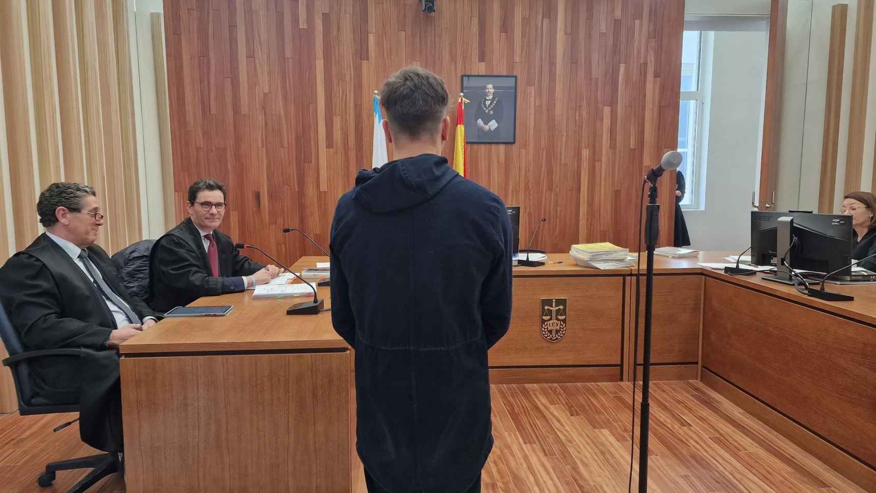 El acusado durante el juicio.