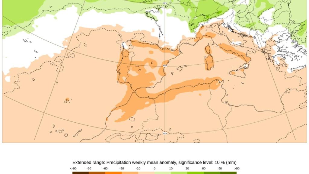 Predicción extendida del modelo IFS del ECMWF.