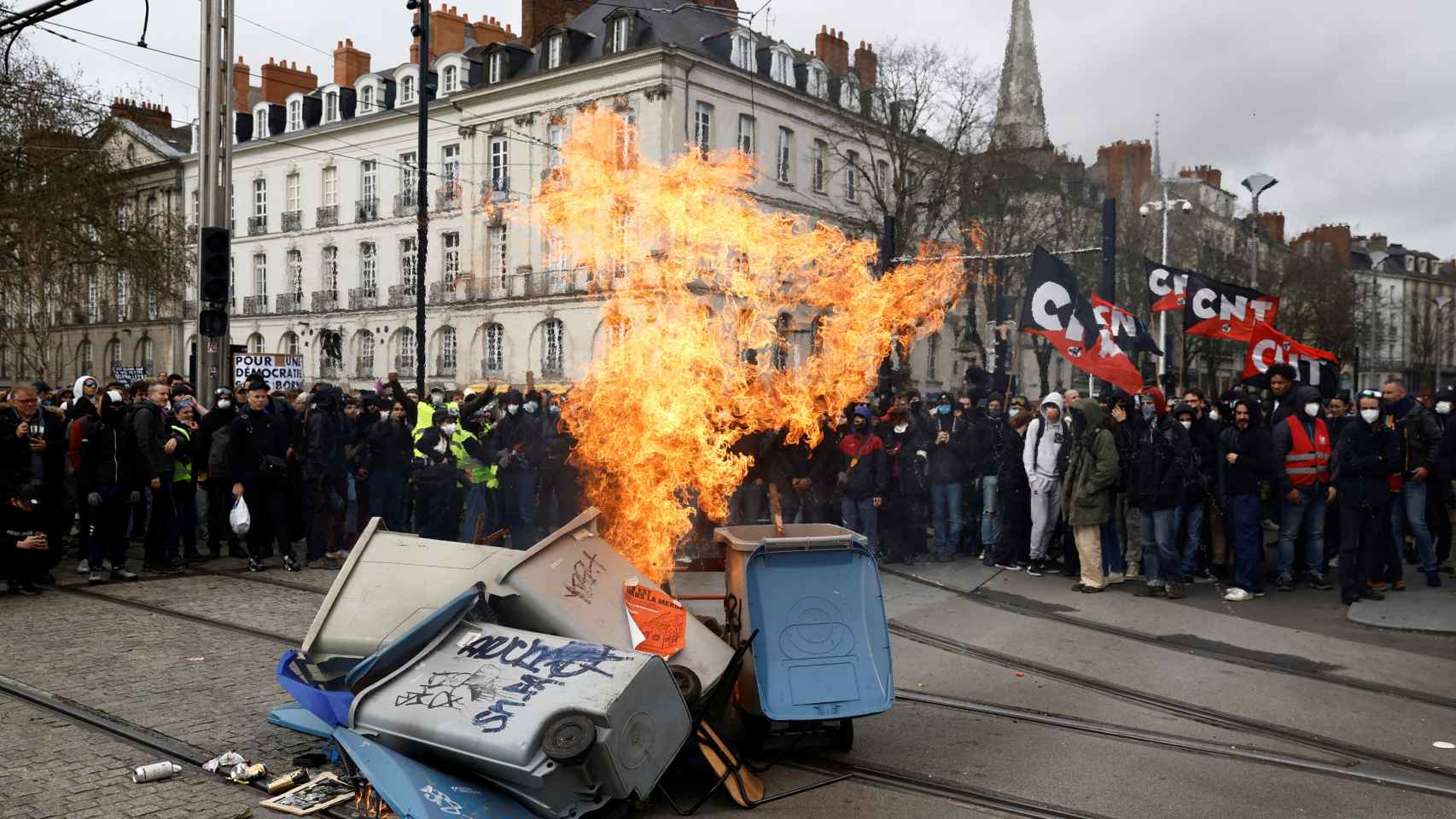 Noveno día de huelga nacional y protesta en Francia contra la reforma de las pensiones