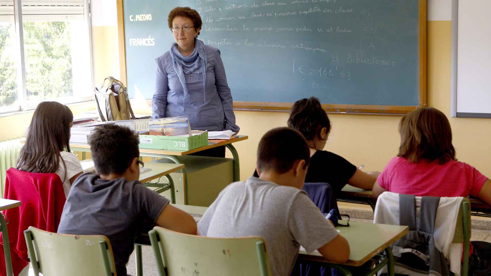 Imagen de una clase en un colegio de Castilla y León.