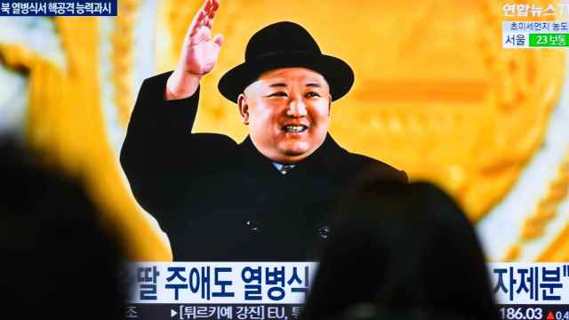 El presidente de Corea del Norte, Kim Jong-Un, en la televisión del país.
