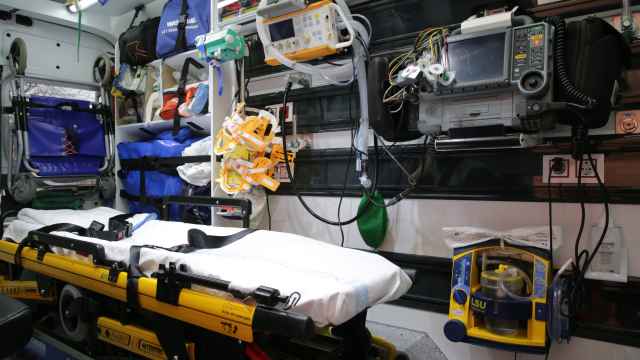 Interior de una ambulancia del 112