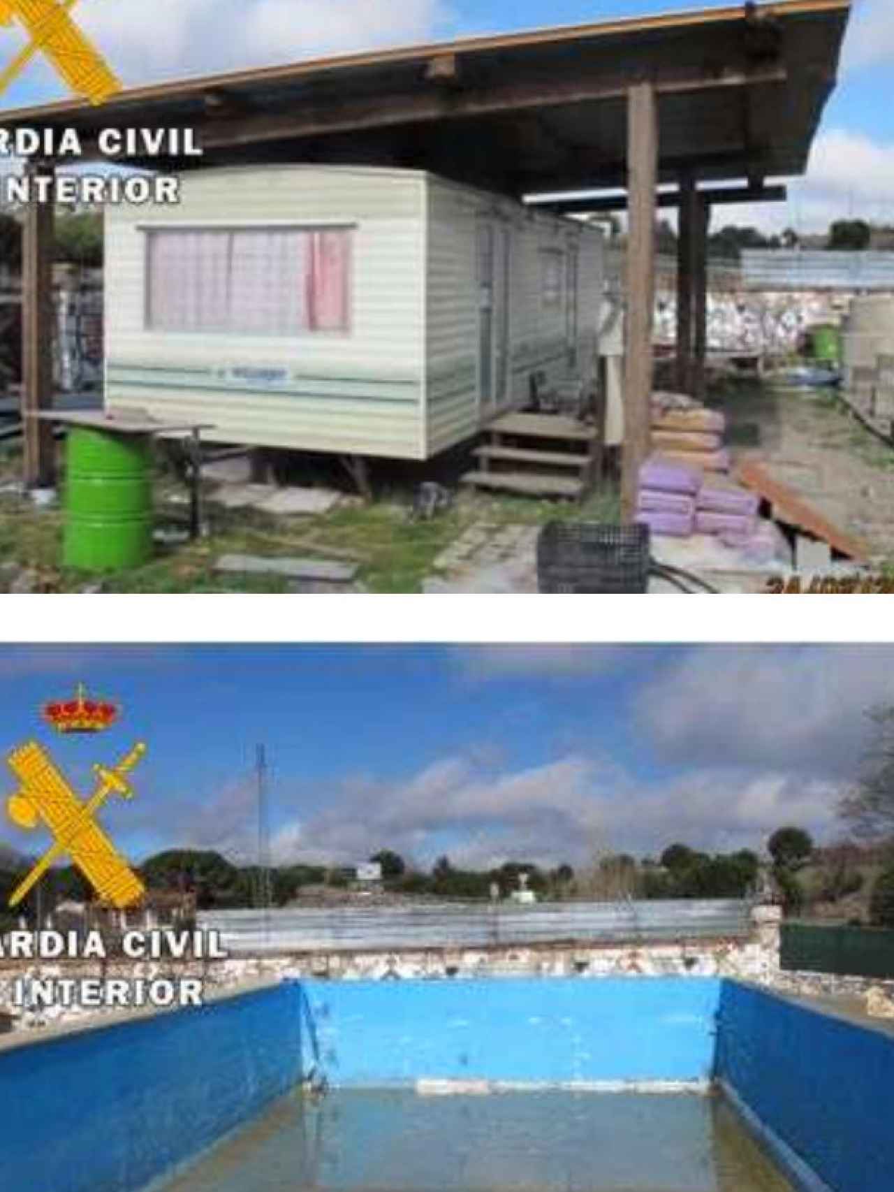 Mobile home y piscina